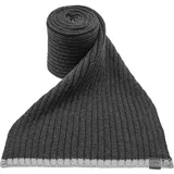 Chillouts »Gus Scarf«, Klassischer Rippenstrick mit Kontrastrand grau