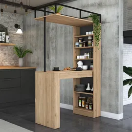 HANAH Home Jacob 120 x 56 x 199 cm Braun