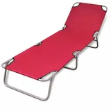 vidaXL Sonnenliege 189 x 58 x 27 cm rot klappbar