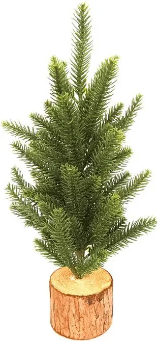 35cm Tischbaum mit Rindenbasis aus natürlichem Material: Rindenbasis