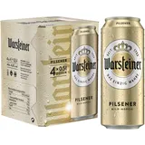 Warsteiner Premium Pilsener, mild süffiges Pils Bier, Dosenbier EINWEG (4 x 0.5 L) im praktischen 4er-Pack (Packung mit 12)