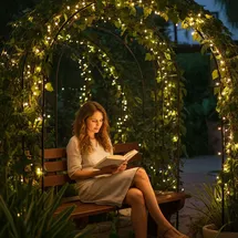 ideoon lights Lichterkette Solar 12,5m 100 LEDs spritzwassergeschützt IP44