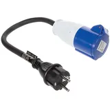 Perel H07RN-F 3G2.5 CEE-Adapter 0,4 m Blau
