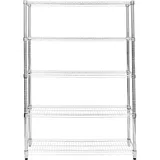MonsterShop Drahtregal Metall 45 x 150 x 180 cm Silber