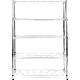 MonsterShop Drahtregal Metall 45 x 150 x 180 cm Silber