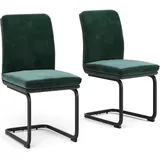Vicco Freischwinger Eleganza, Grün, 2er Set