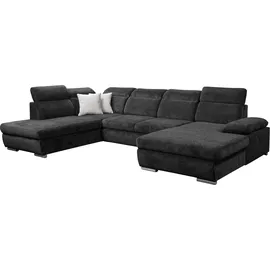 werk2 Eckcouch Polyester U-Form 3-Sitzer Grau