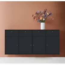 Hammel Furniture Mistral Sideboard 177 cm Schwarz Holz/Metall