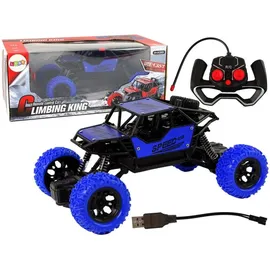 LeanToys RC-Auto Geländewagen CH RTR blau/schwarz (1:18)