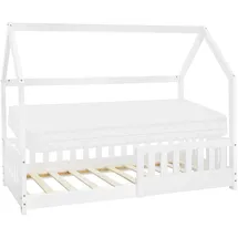 ML-Design Hausbett 80 x 160 cm Kiefer weiß