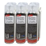 BRUNNENSCHAUM 6x 500ml 1K Schachtschaum Montageschaum Bauschaum
