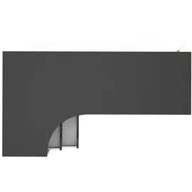 VCM Eckschreibtisch Napoli Weiß / Matt Schwarz