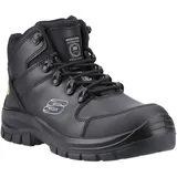 SKECHERS Trophus KilramConstruction Boot, Schwarzes Leder, Textil, 47.5
