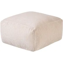 Beliani Pouf Cord 50 x 30 x 50 cm Beige