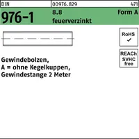 Hörger & Geßler Gewindestange 8.8 U AM 42 x 2000 mm