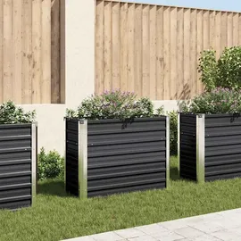 vidaXL Garten-Hochbeet verzinkter Stahl rechteckig 100 x 40 x 77 cm Anthrazit 