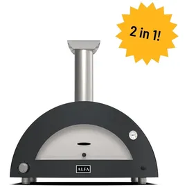Alfa Forni Moderno 3 Pizza Holz Ardesia Grey