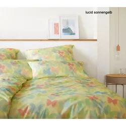 Elegante Bettwäsche Lucid Jersey - 155x220 cm + 40x80 cm	lucid sonnengelb