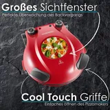 Steinborg Pizzaofen elektrisch mit 32 cm Pizzastein | Timer | 5 Stufen | 1200 Watt | 390°C | Pizzabackofen Pizza-Backstation | Elektrischer Pizz...