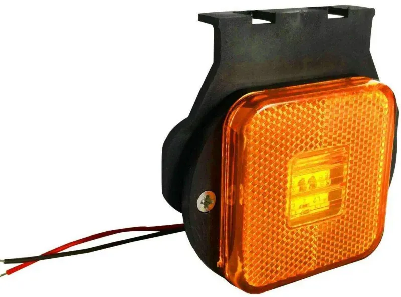1 Stück 24V LED Seitenmarkierungsleuchte, orange, Dioden-Positionsleuchte für Lkw, Anhänger, Pritsche, Bus, Transporter, Wohnwag