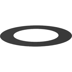 Jeremias Ofenrohr Wandrosette 55mm | Schwarz | Ø150mm
