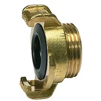 Riegler GEKA-Gewindestück, starr, Messing blank, G 1 AG