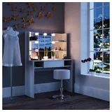 Vicco Schminktisch Daenerys Weiß 99 cm mit LED Beleuchtung und Hocker