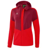 Erima Squad Trainingsjacke mit Kapuze Damen - Bordeaux/rot, 36