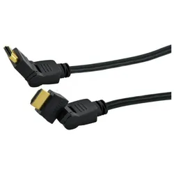 Schwaiger HDMI Kabel 2 m, 2x360 Grad Schwenkstecker HDMS360533