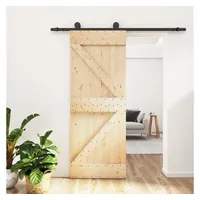 vidaXL Schiebetür mit Beschlag 70x210 cm Massivholz Kiefer