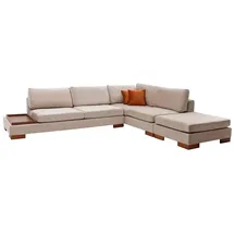 xlmoebel Beiges Stoffsofa Designer L-Form Couch Wohnzimmer Polster Stilvolle Couch