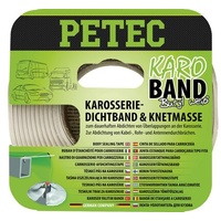 PETEC Karo-Band, Karosseriedichtband, 3m, Butyl, flach weiß,