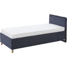 Meise Möbel meise.möbel Polsterbett Fun mit Lattenrost Stoff Blau Dunkelblau 140 x 200 cm