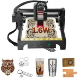 Roomark Laser Graviermaschine, 1.6w Mini Tragbare Lasergravurmaschine für DIY, Holz, Metall, Acryl, Leder usw. 130mm*130mm für Anfänger