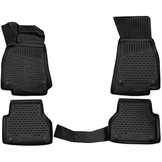 Element Passgenaue Premium 3D Gummimatten Fussmatten passend für Audi A6, Mk 5 (C8), 2018-2024, 4 TLG, Schwarz