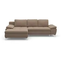 Ecksofa SIT & MORE "Latigo L-Form", braun (macchiato), B:270cm T:163cm, Sofas, mit Recamiere, wahlweise mit Bettfunktion und Bettkasten