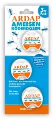 ARDAP Ameisen Köderdose, 3-er Pack 77487 , 1 Packung = 3 Dosen