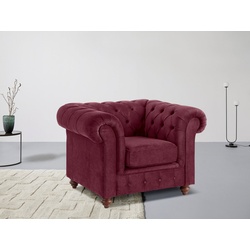Home affaire Sessel Chesterfield, mit Knopfheftung, auch in Leder rot