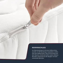 Fdm Taschenfederkernmatratze, Weiß, Textil, H3, Füllung: Taschenfederkern, Rechteckig, 80x200 cm, Oeko-Tex® Standard 100, Schlafzimmer, Matratzen Shop, Matratzen, Taschenfederkernmatratzen