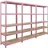 berlinlodge Mega Deal 3x Wohnregal PINK LADY, HxBxT 180x90x40cm Fachlast 175kg 5 Ebenen, Pink, Bücherregal, Standregal, Büroregal