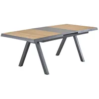 dasmöbelwerk Gartentisch Ausziehtisch 160/210 x 100 x 75 cm Grau