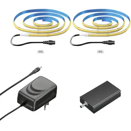 ledscom.de COB-LED Streifen JOR, 100.0cm, flach, weiß, 22,54W, je 1209lm, 2er Set, inkl. WLAN Controller