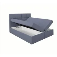 xl moebel gmbh Designer Bett Schlafzimmer Betten Textil Stoff Hotel Luxus Polster Sitz Stoff - Grau