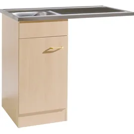 kochstation Spülenschrank KS-Elster 100 x 85 x 60 cm Beige