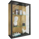 VCM Wandvitrine Udina M 80 x 60 x 25 cm Schwarz