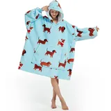 Lanqinglv Kuscheldecke mit Ärmeln,Sherpa Decke Hoodie Sweatshirt Oversized,Einheitsgröße Kapuzenpullover für Damen Herren,Flauschige Flanell Fleece TV-Decke mit Ärmel,Tragbar Ganzkörperdecke