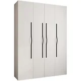 abiks möbel Drehtürenschrank COMO 180 x 245,5 x 40 cm Schwarz/Weiß