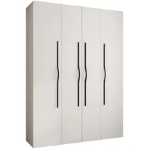 abiks möbel Drehtürenschrank COMO 180 x 245,5 x 40 cm Schwarz/Weiß