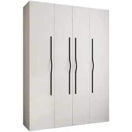 abiks möbel Drehtürenschrank COMO 180 x 245,5 x 40 cm Schwarz/Weiß