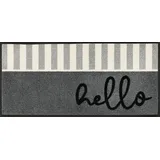 Wash+Dry Fußmatte, Hello Stripes 35x75cm, innen und außen, waschbar
